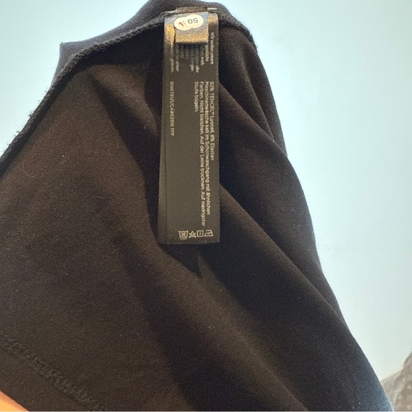 Eileen Fisher Stretch Jersey Knit Jewel Neckline Midi Dress Large Petite Black - Picture 6 of 6